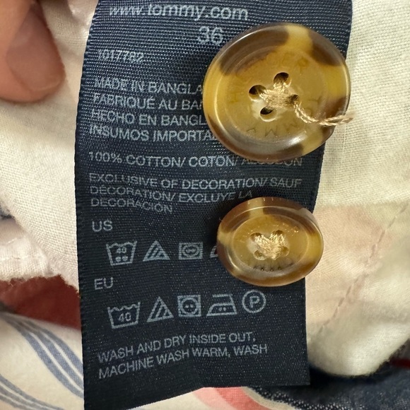 Tommy Hilfiger Striped Men's Shorts, linen look Size 36 - Picture 8 of 8